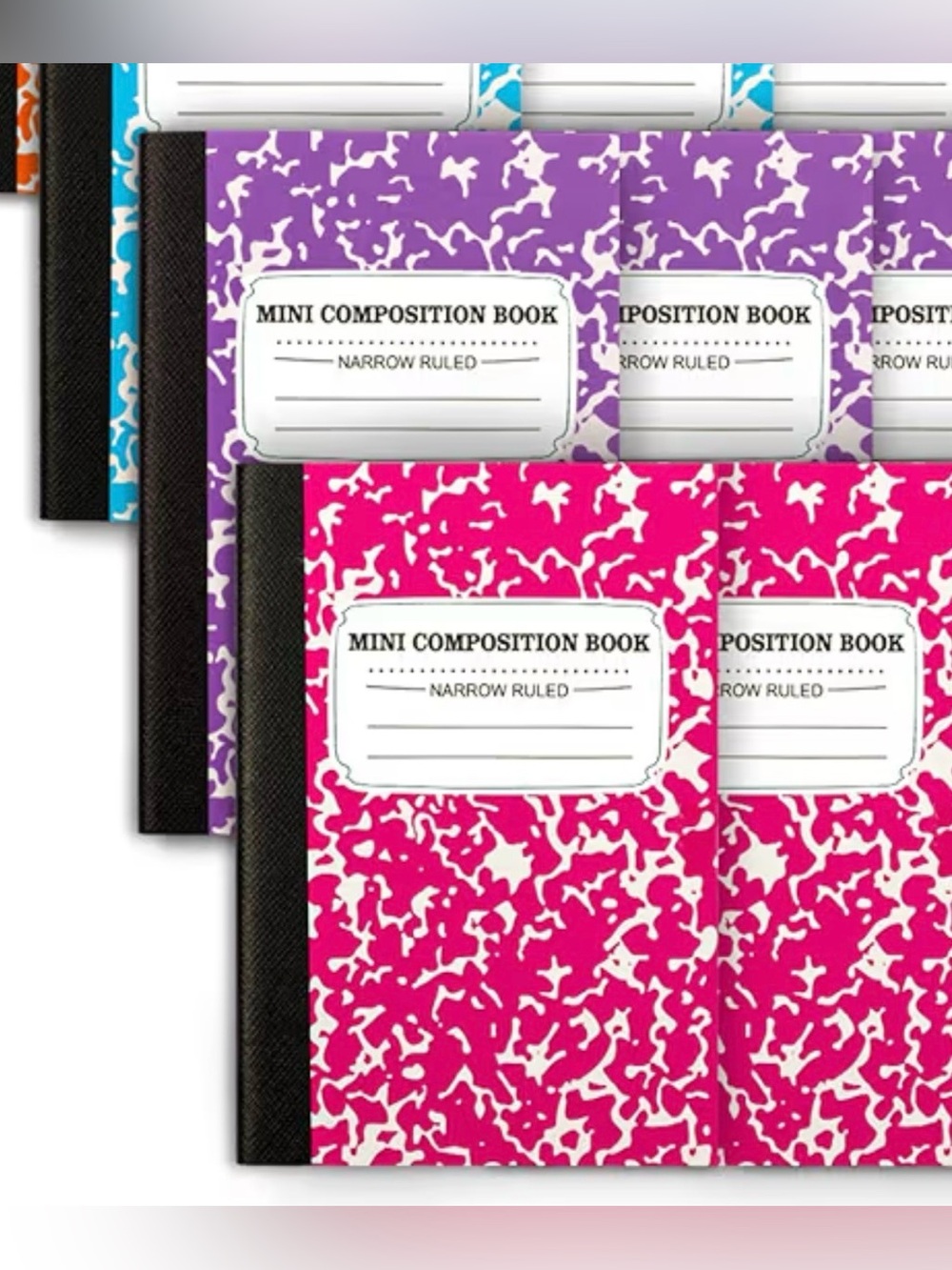 5 Mini Composition Notebooks Set - Assorted Bright Colors - Picture 3 of 3
